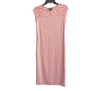Bold Elements Pink Geometric Fitted Dress